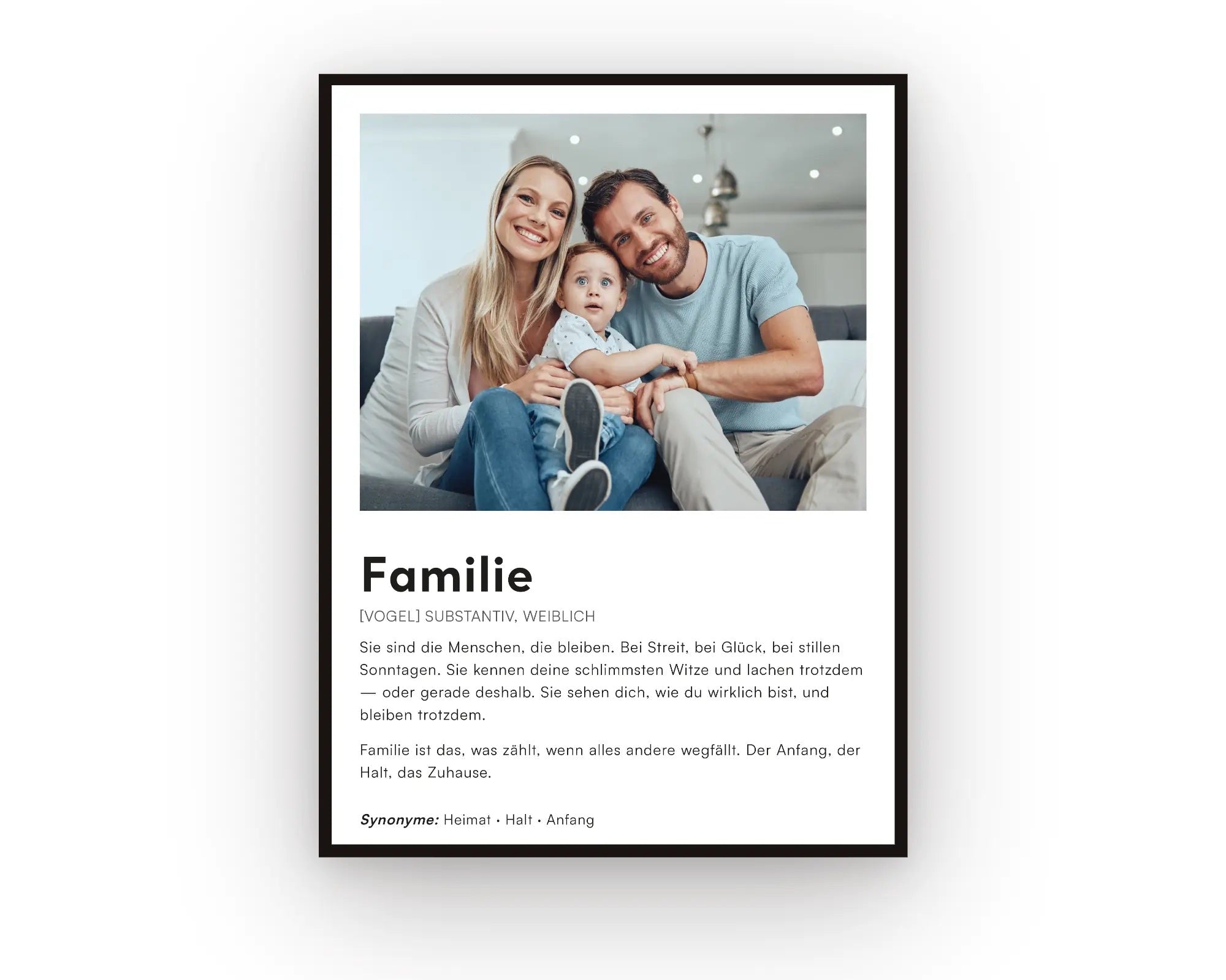 Familie Definitionsposter - Personalisiertes Geschenk zum Selbstgestalten