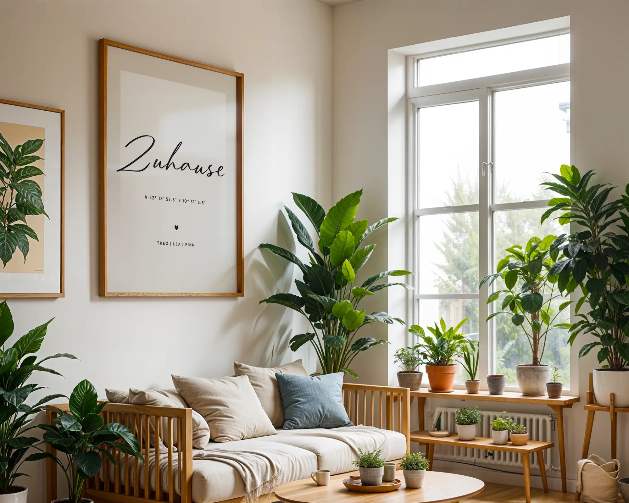 Zuhause-Poster im Wohnraum