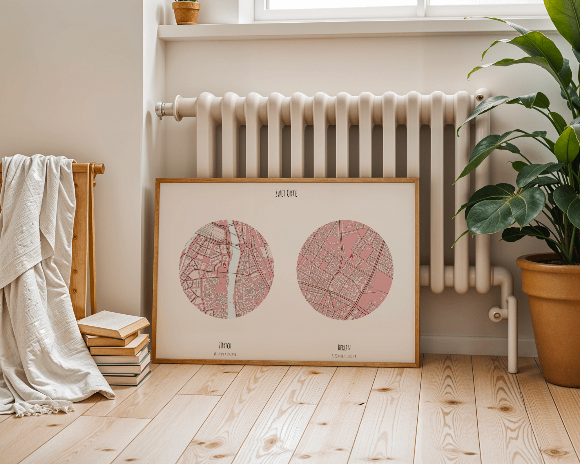 Personalisierte Stadtkarte zum Selbstgestalten