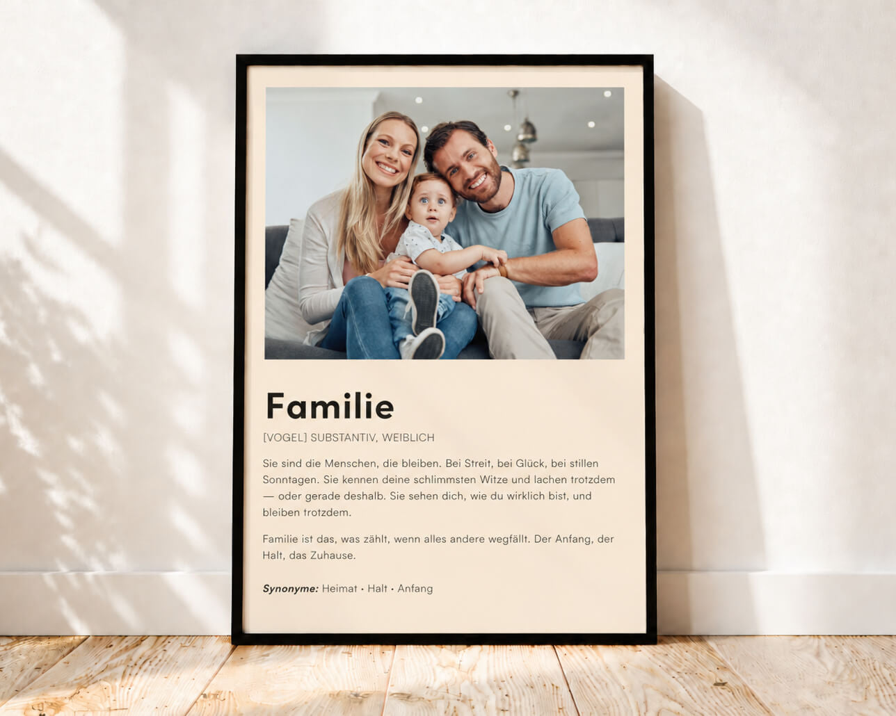 Familie Definitionsposter - Personalisiertes Geschenk zum Selbstgestalten