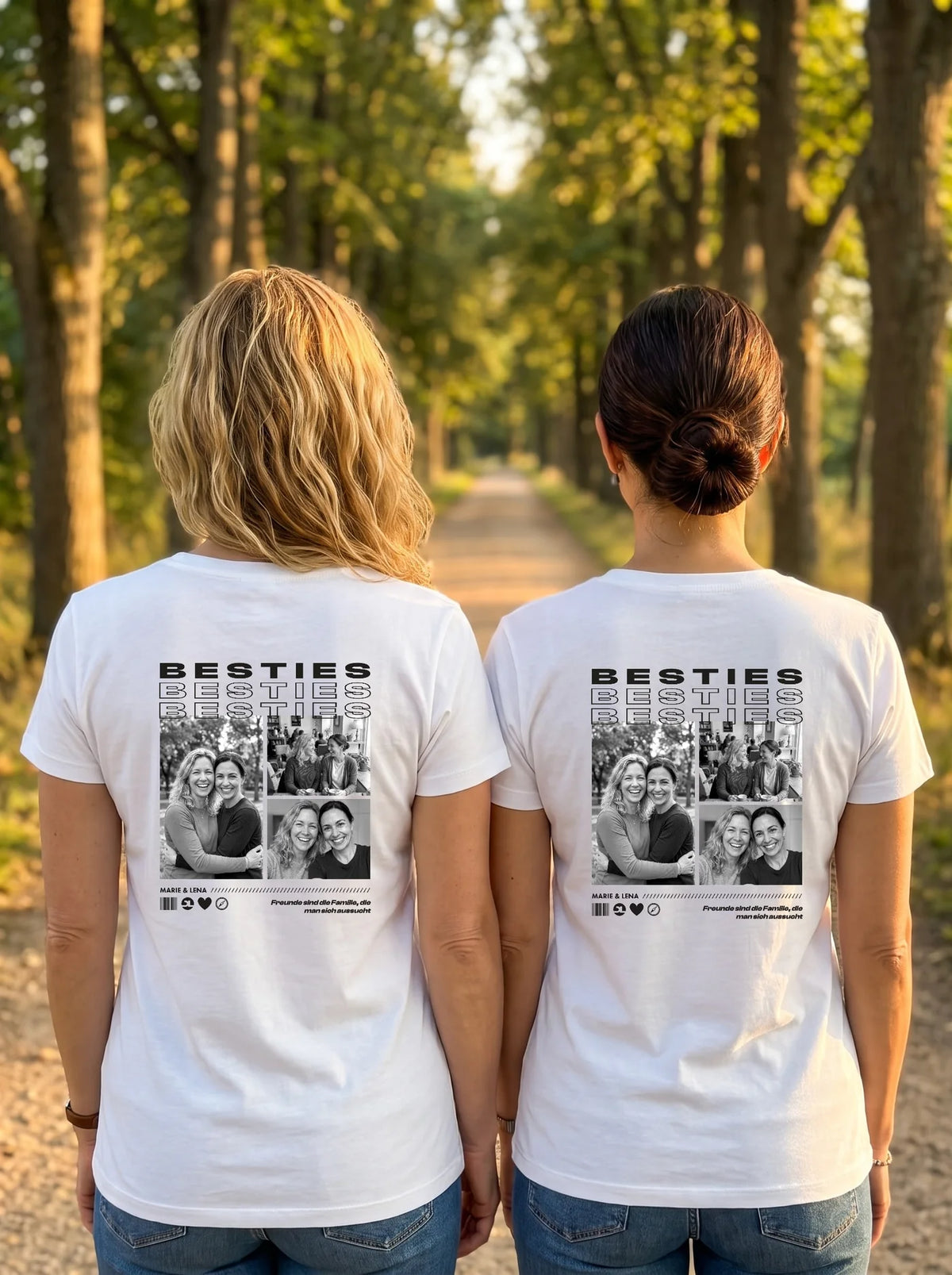 Zwei Freundinnen im Besties-Partnerlook