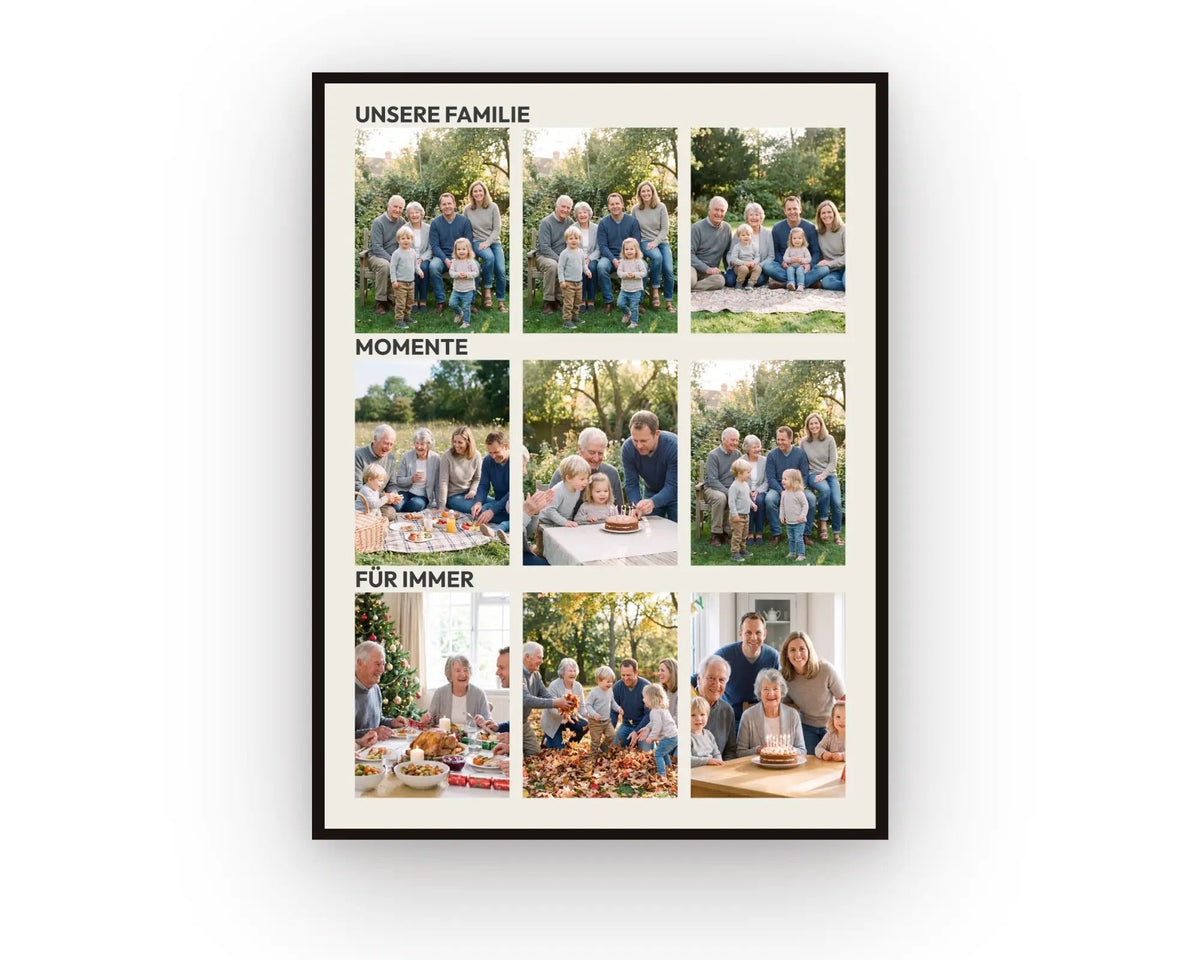 Collage Poster Drei Reihen