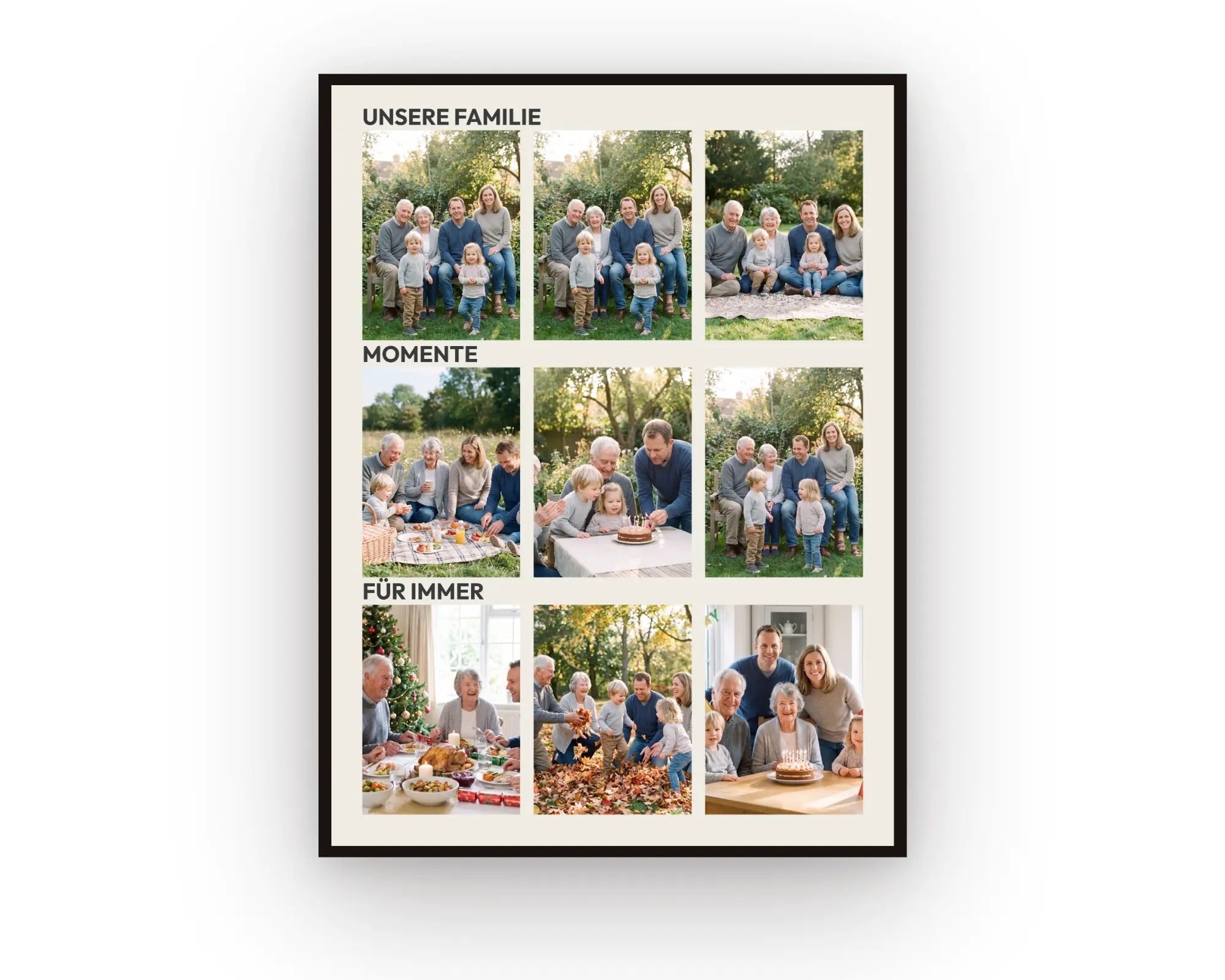 Collage Poster Drei Reihen
