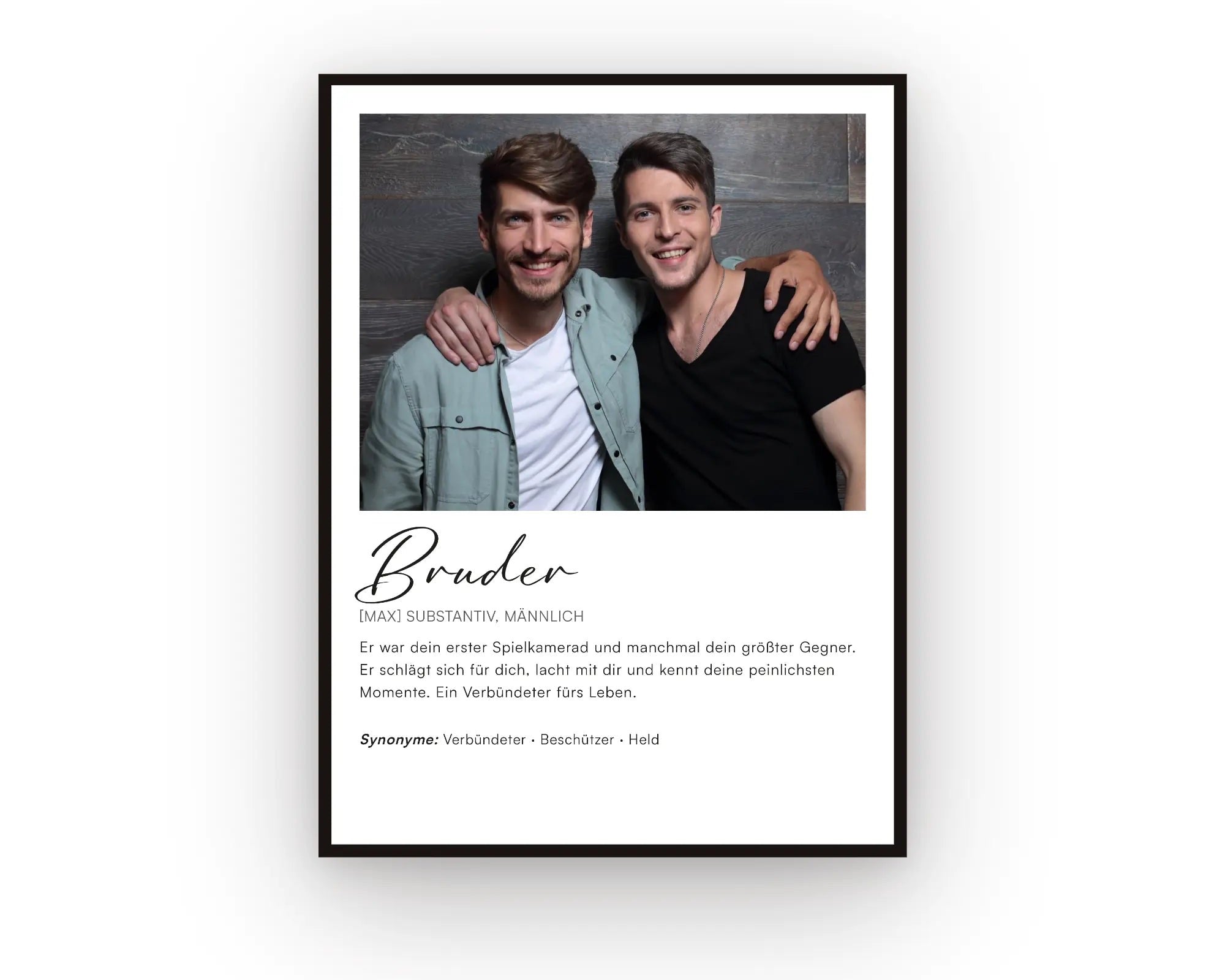 Bruder Definitionsposter - Personalisiertes Geschenk zum Selbstgestalten