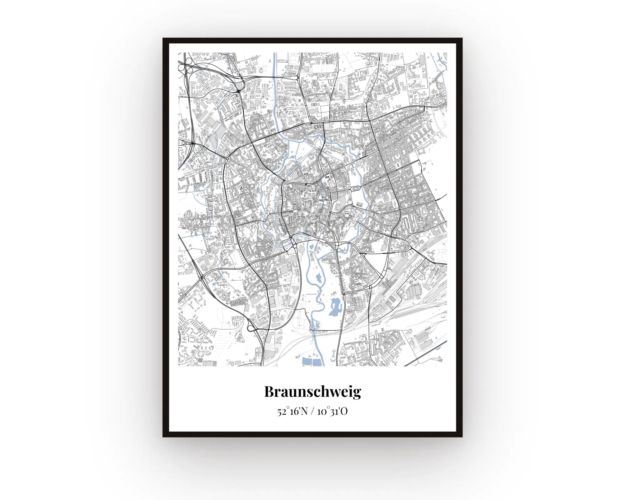 Personalisierte Stadtkarte zum Selbstgestalten