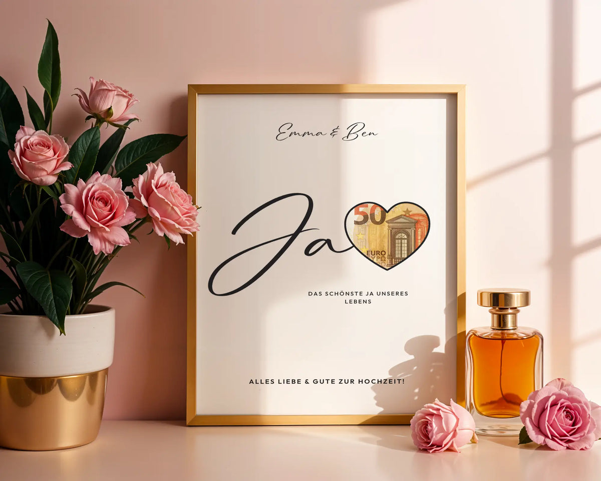 Personalisiertes Geldgeschenk zur Hochzeit