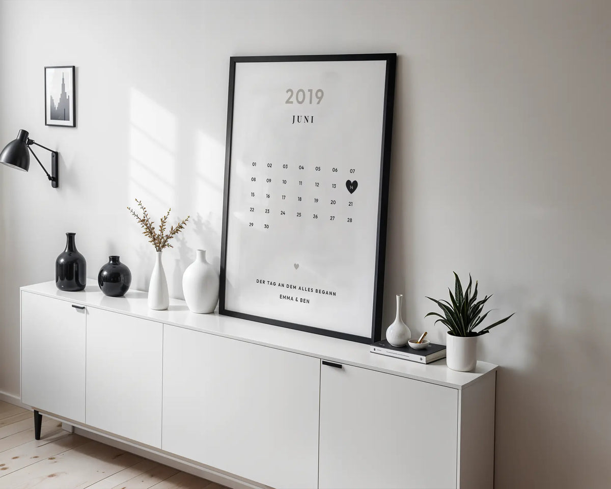 Personalisiertes Kalender-Poster zum Jahrestag