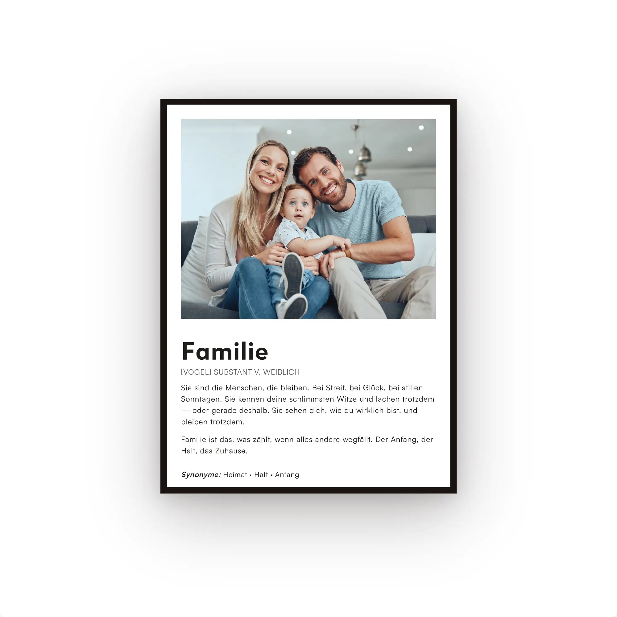 Familie Definitionsposter - Personalisiertes Geschenk zum Selbstgestalten