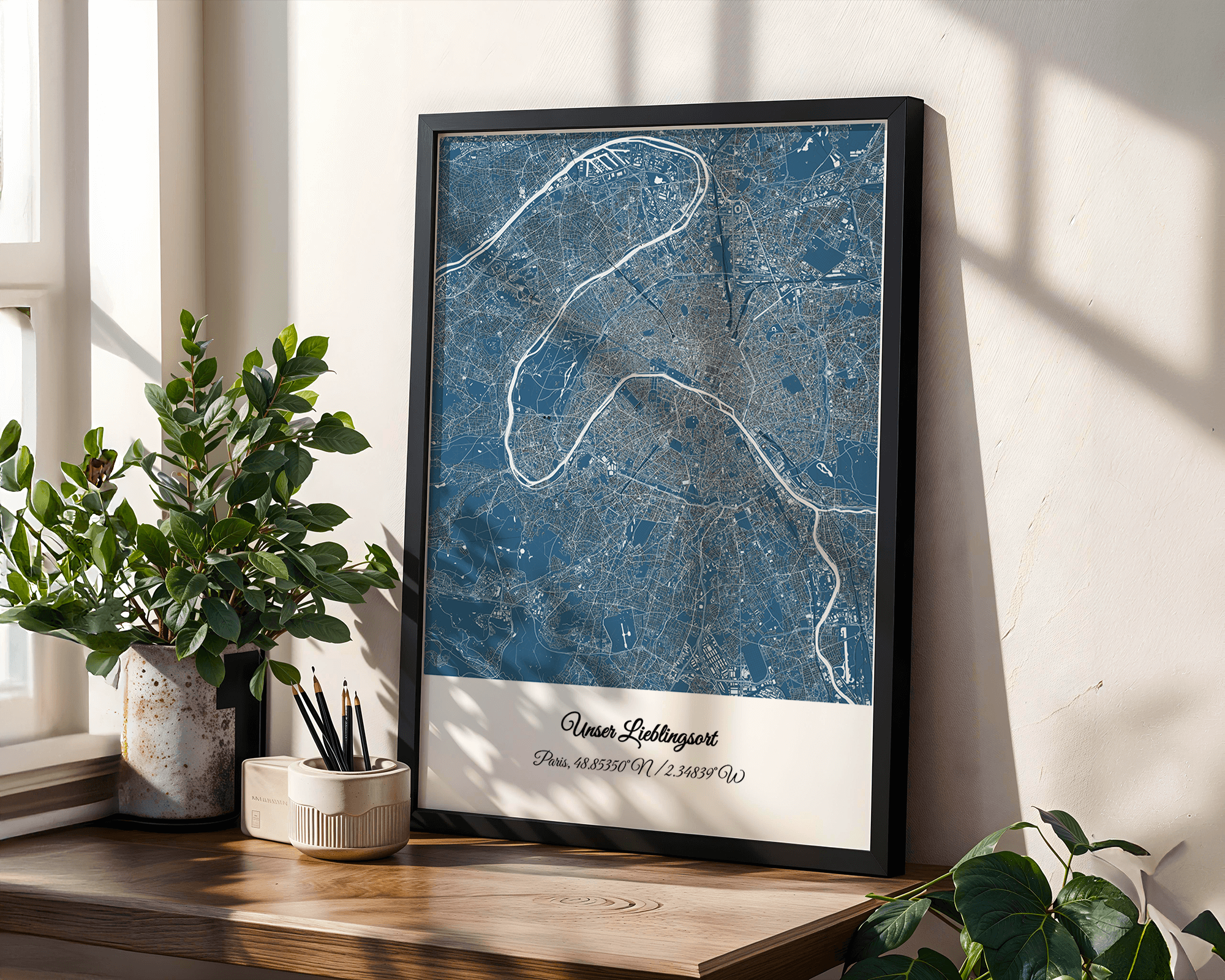 Personalisierte Stadtkarte zum Selbstgestalten