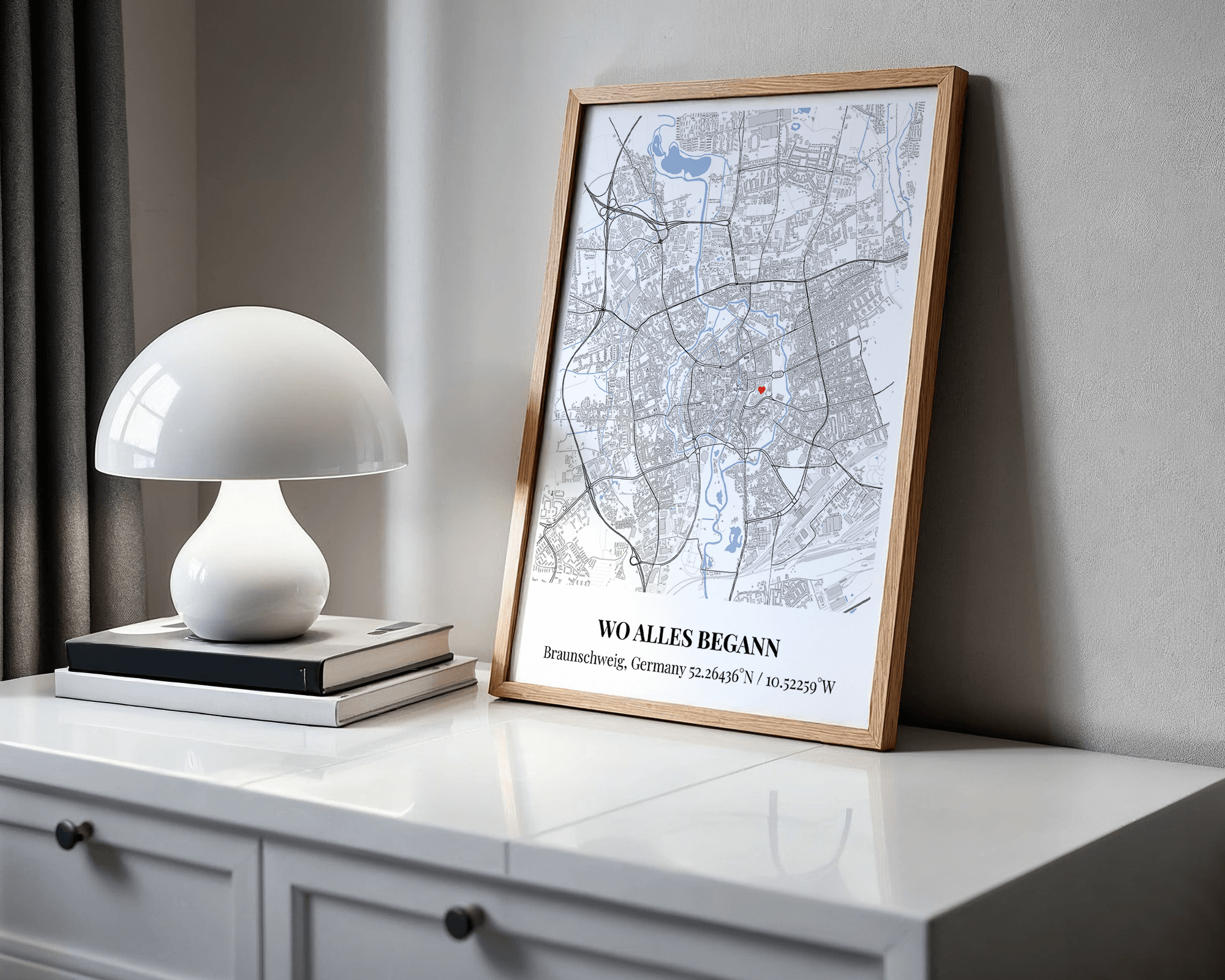 Personalisierte Stadtkarte zum Selbstgestalten