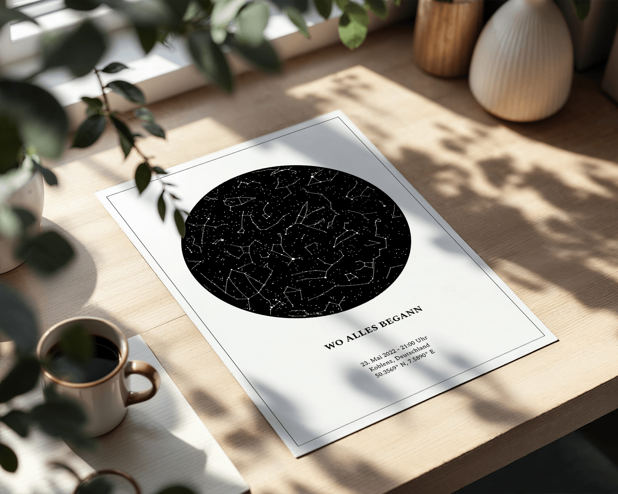 Personalisierte Sternkarte zum Selbstgestalten