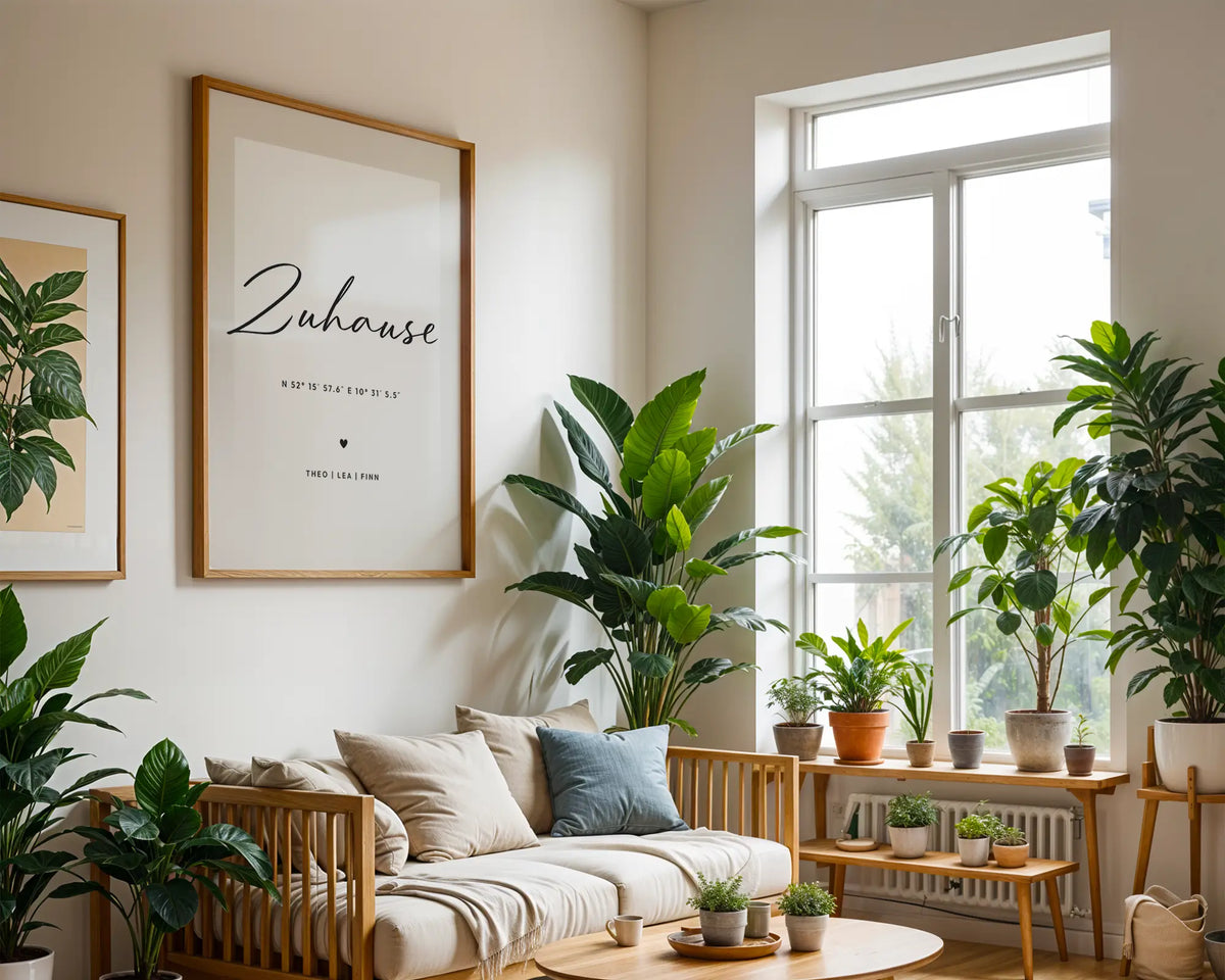 Personalisiertes Zuhause-Poster mit Koordinaten